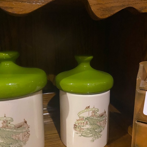 Vintage Holiday Designs USA Olive Green lid. Eagle and american eagle Canisters - Picture 6 of 6